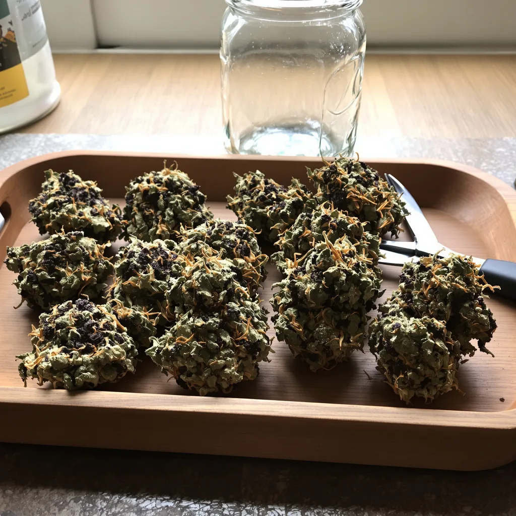 Crouching Tiger Hidden Alien 82% indica / 18% sativa — flor con tricomas visibles