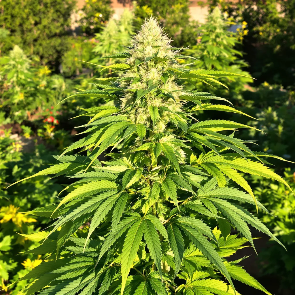 Crown Royale 83% indica / 17% sativa — flor con tricomas visibles