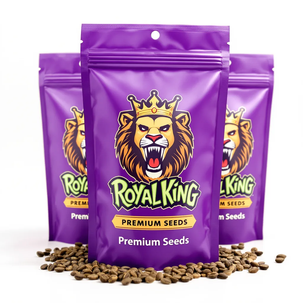 Crown Royale 83% indica / 17% sativa — flor con tricomas visibles
