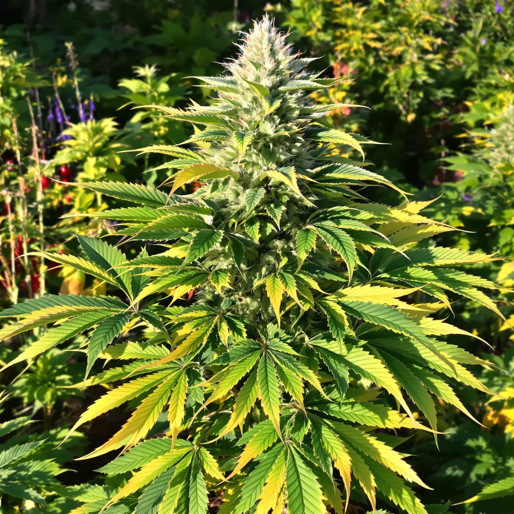 Crown Royale 83% indica / 17% sativa — flor con tricomas visibles