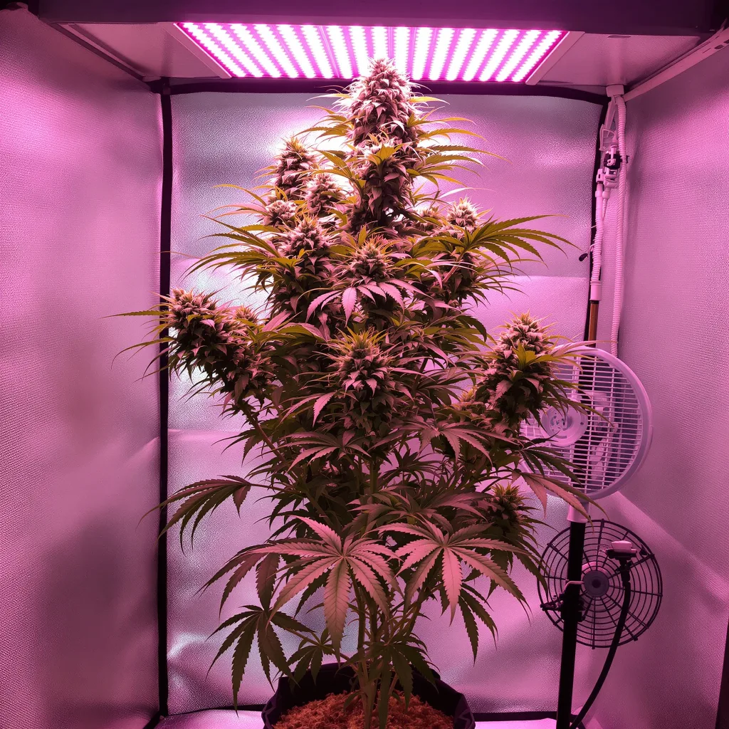Planta de cannabis Crystal Coma en fase de floración — 60-100 cm autofloración