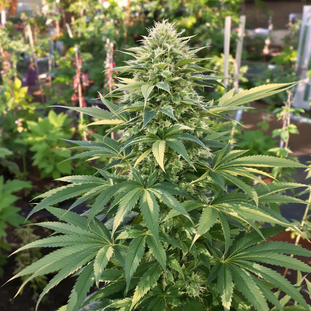 Cuvee 79% indica / 21% sativa — flor con tricomas visibles