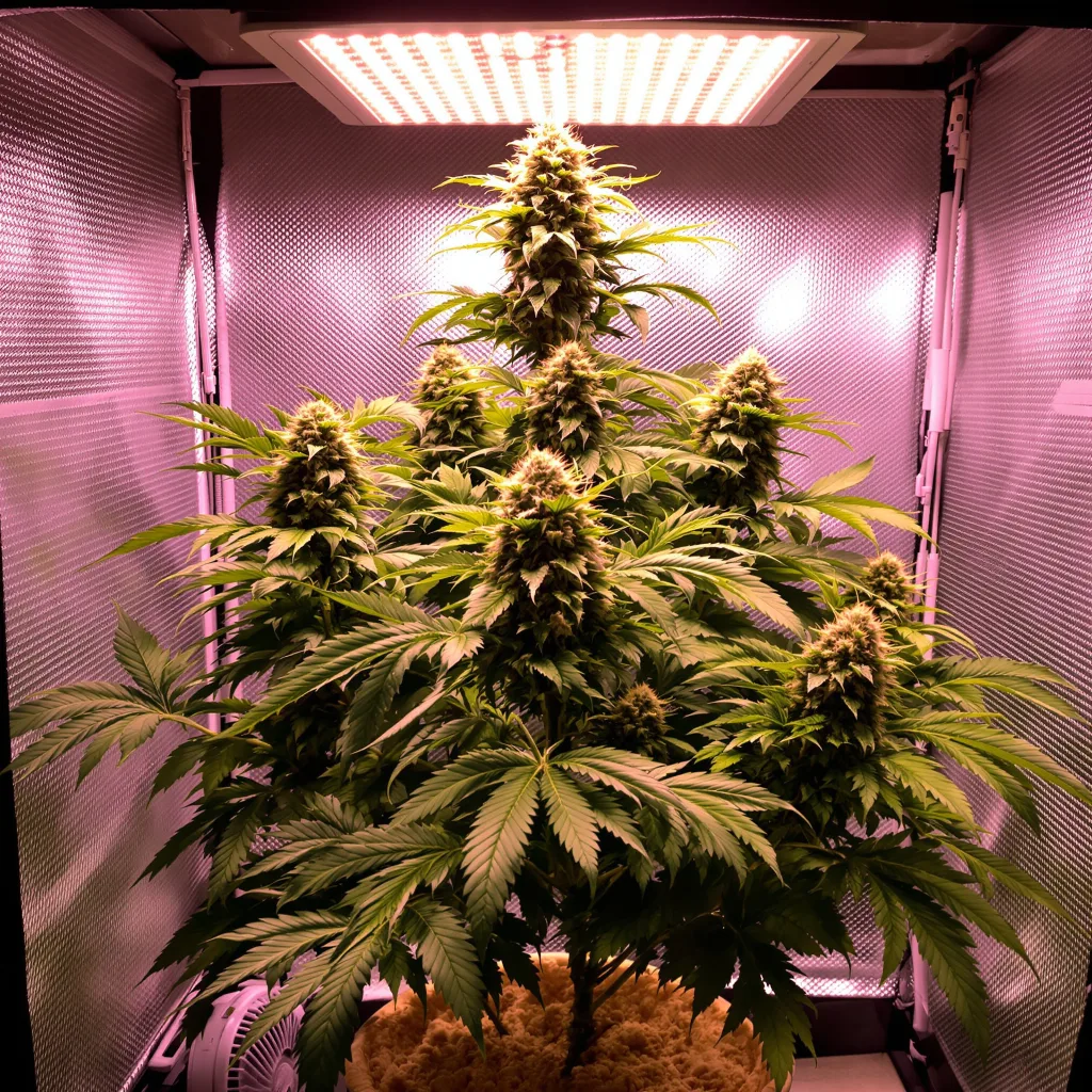 Planta de cannabis Dairy Queen en fase de floración — 60-100 cm autofloración