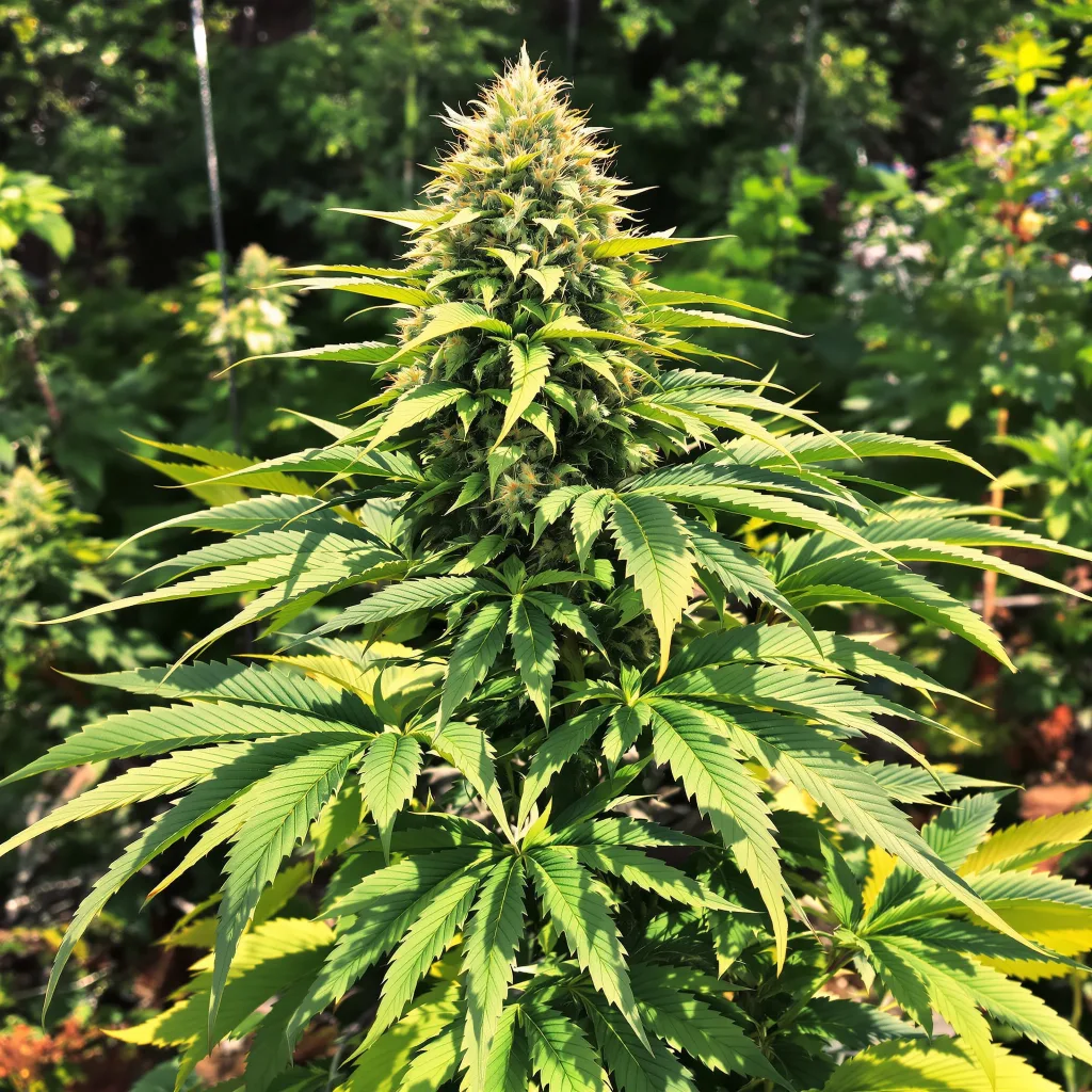 Dairy Queen 82% indica / 18% sativa — flor con tricomas visibles