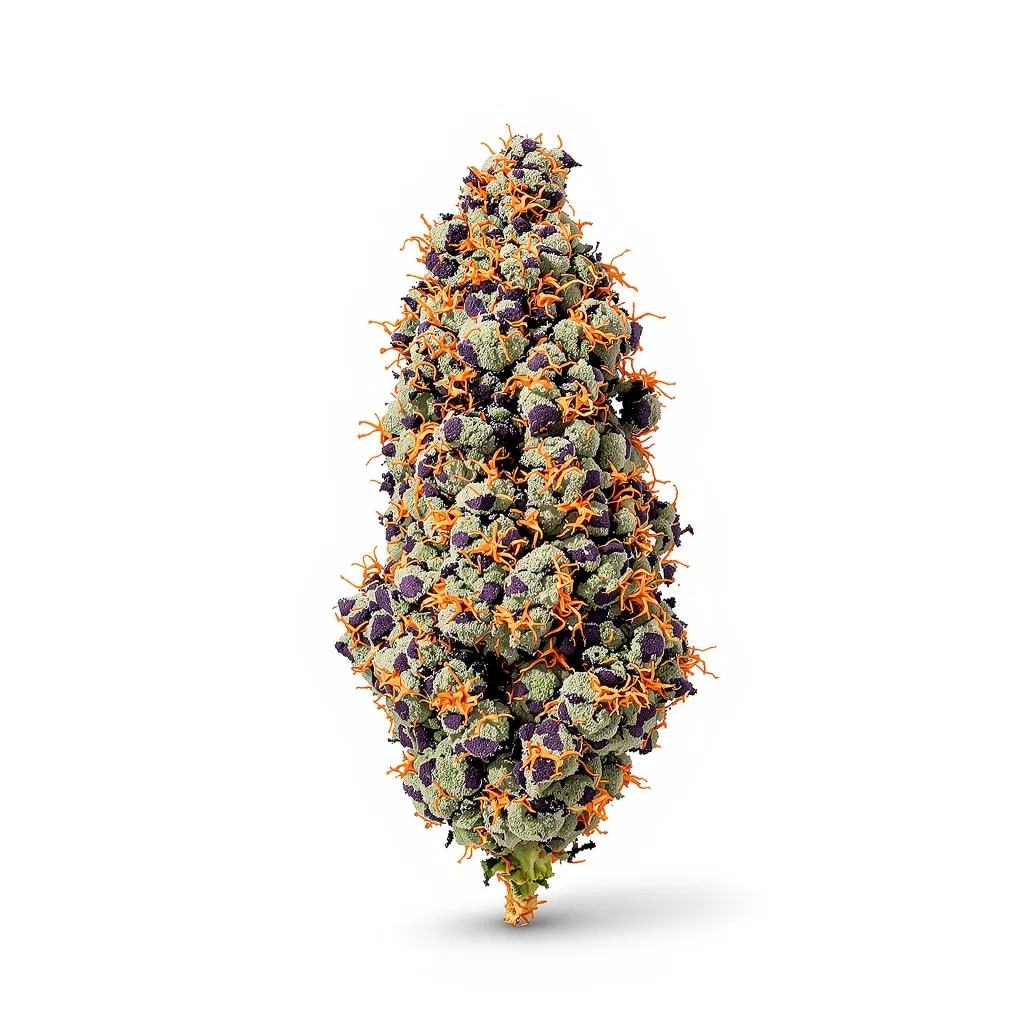 Dairy Queen 82% indica / 18% sativa — flor con tricomas visibles