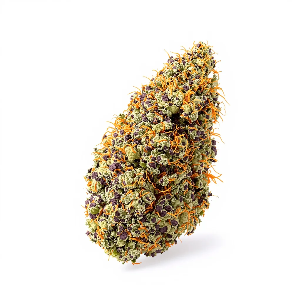 Dakini Kush 88% indica / 12% sativa — flor con tricomas visibles