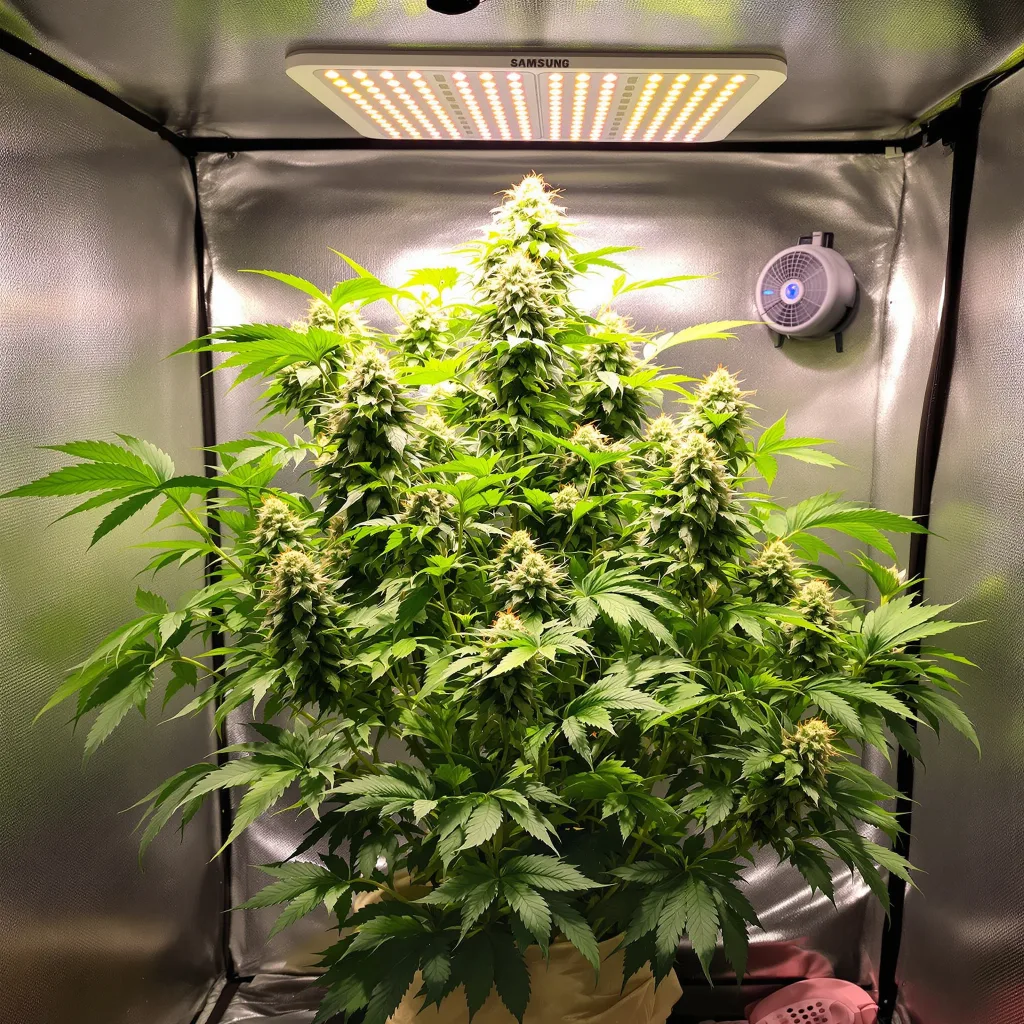 Planta de cannabis Dance World CBD en fase de floración — 120-180 cm feminizada