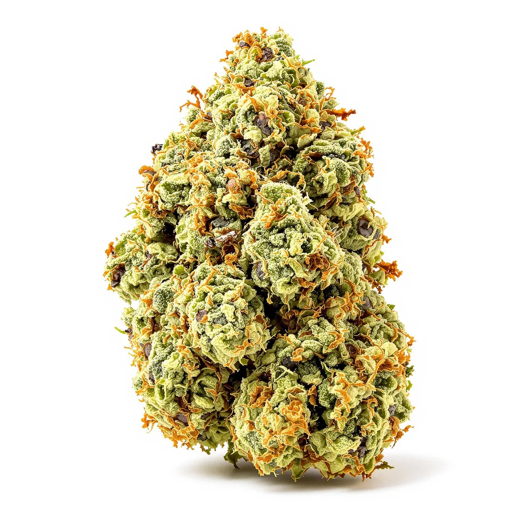 Dance World CBD 57% indica / 43% sativa — flor con tricomas visibles