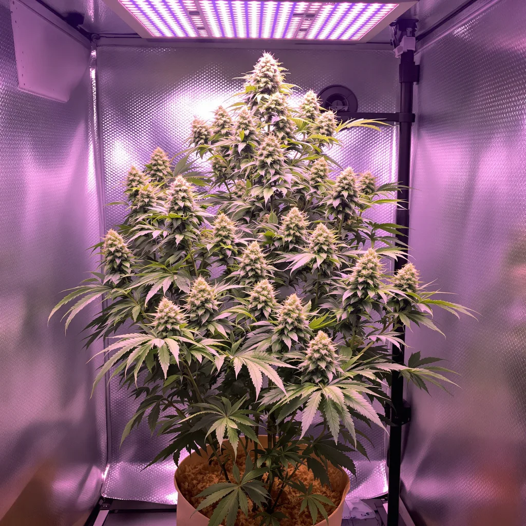 Planta de cannabis Dank Sinatra en fase de floración — 60-100 cm autofloración