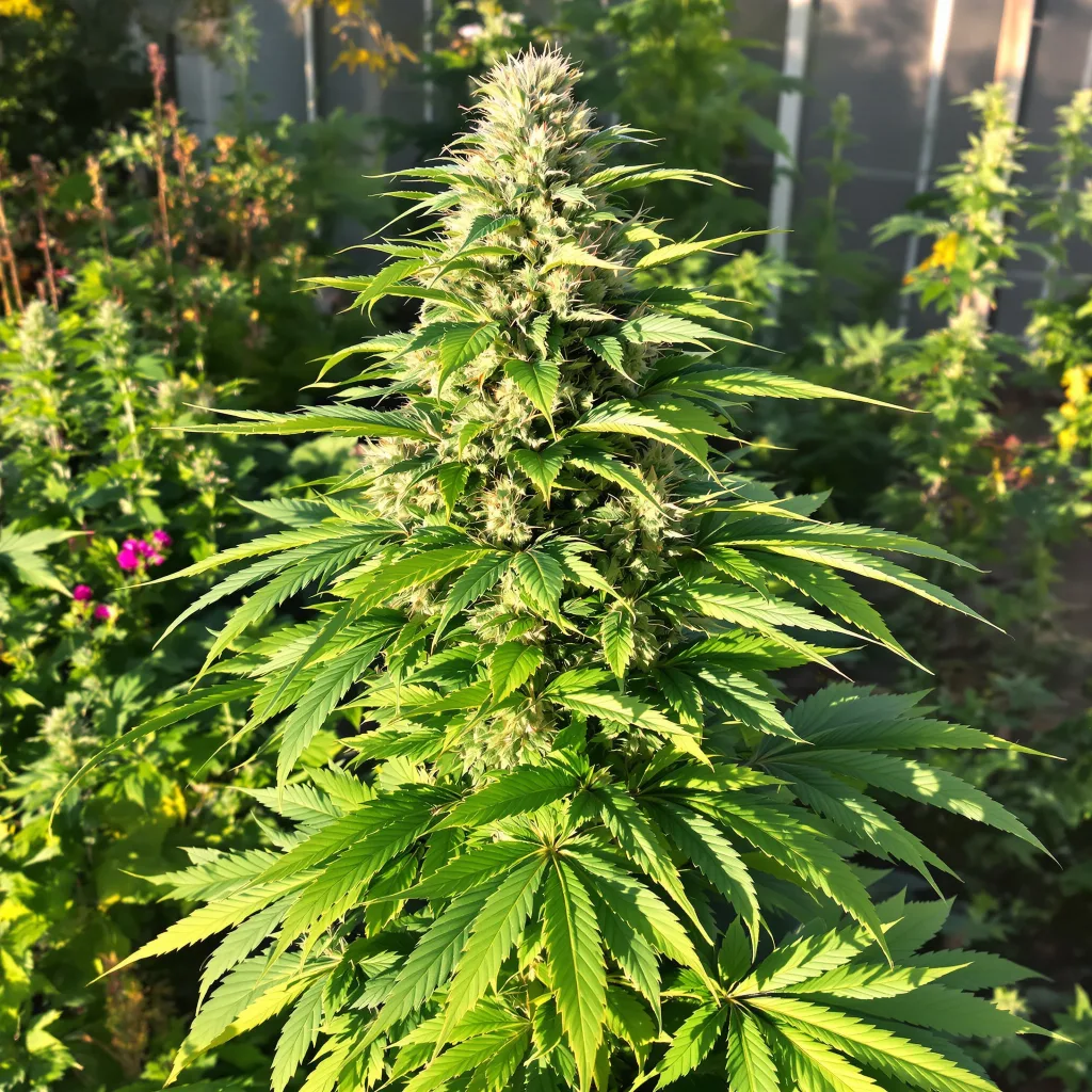 Danky Doodle 86% indica / 14% sativa — flor con tricomas visibles