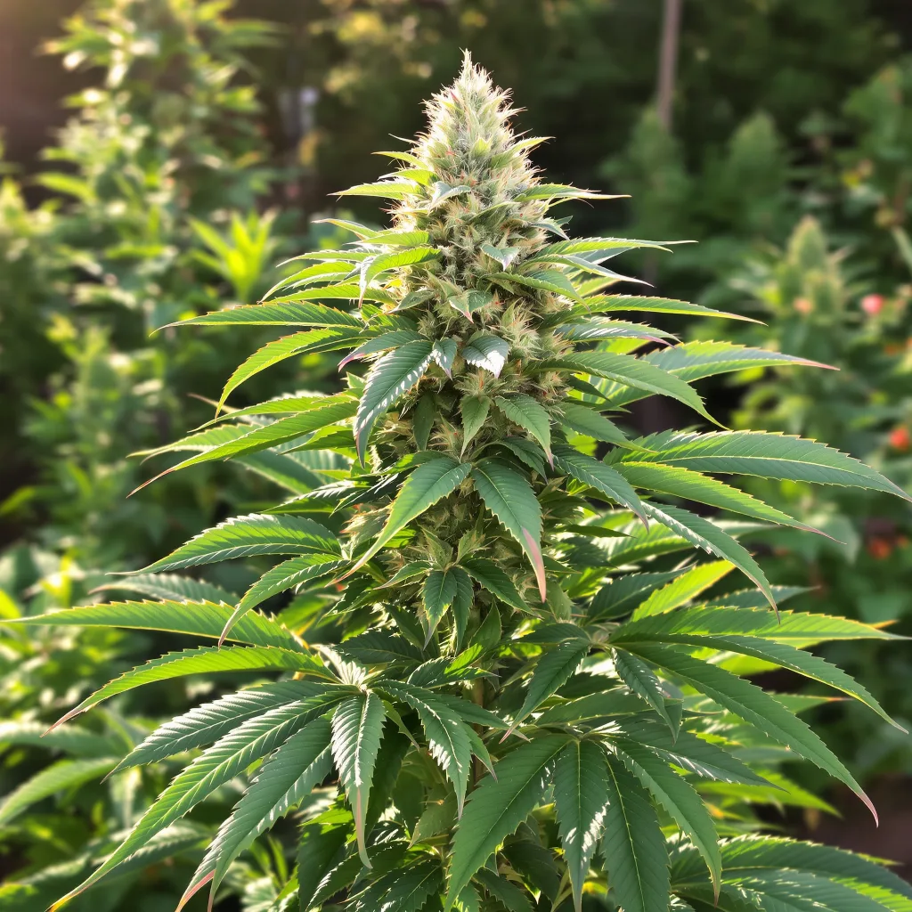 Dark Side of the Moon 86% indica / 14% sativa — flor con tricomas visibles