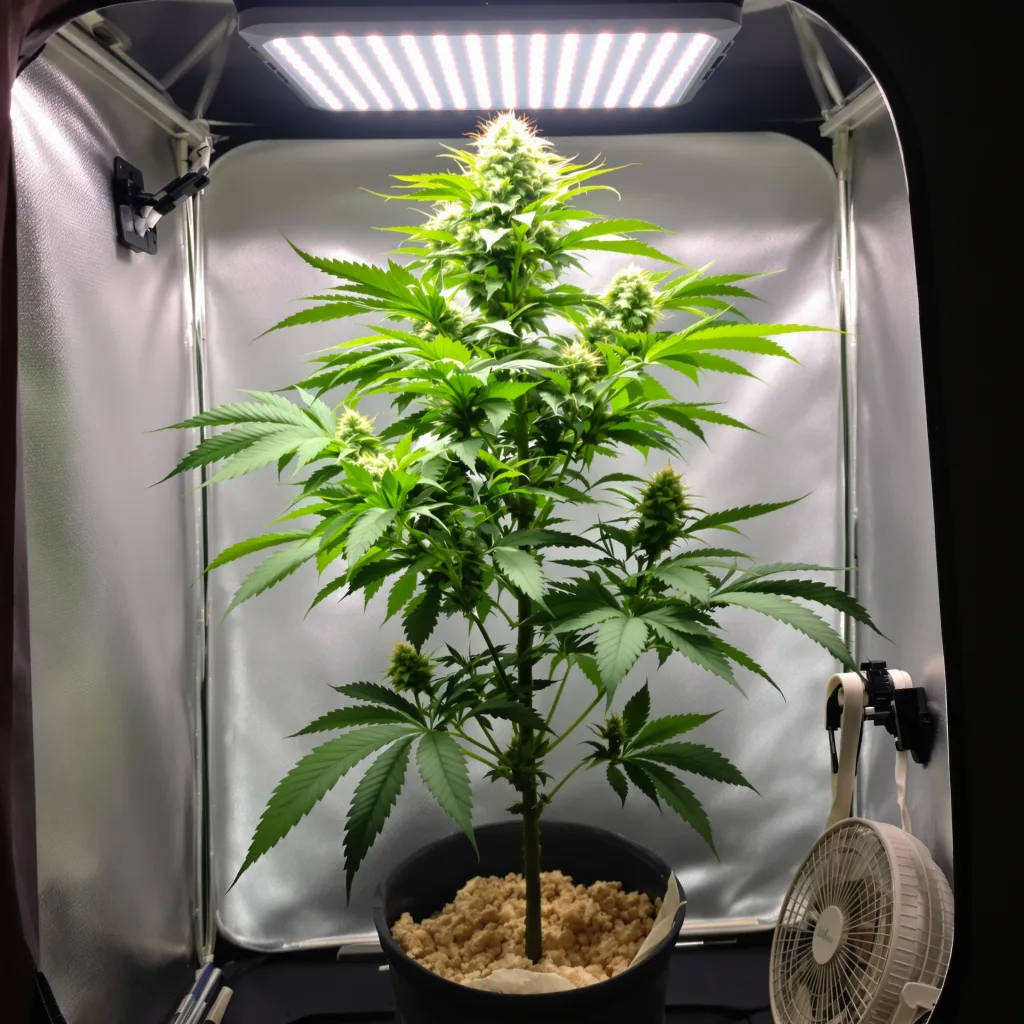 Planta de cannabis Dark Side of the Moon en fase de floración — 90-130 cm feminizada
