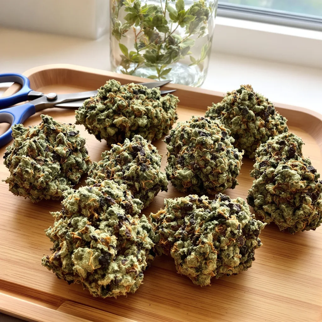 Dawgfather OG 88% indica / 12% sativa — flor con tricomas visibles