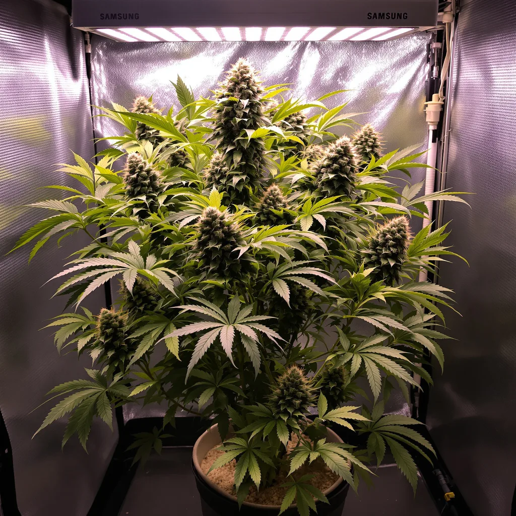 Planta de cannabis Dawgfather OG en fase de floración — 90-130 cm feminizada