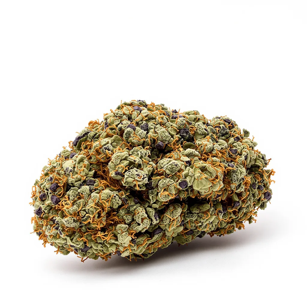 Dawgfather OG 88% indica / 12% sativa — flor con tricomas visibles