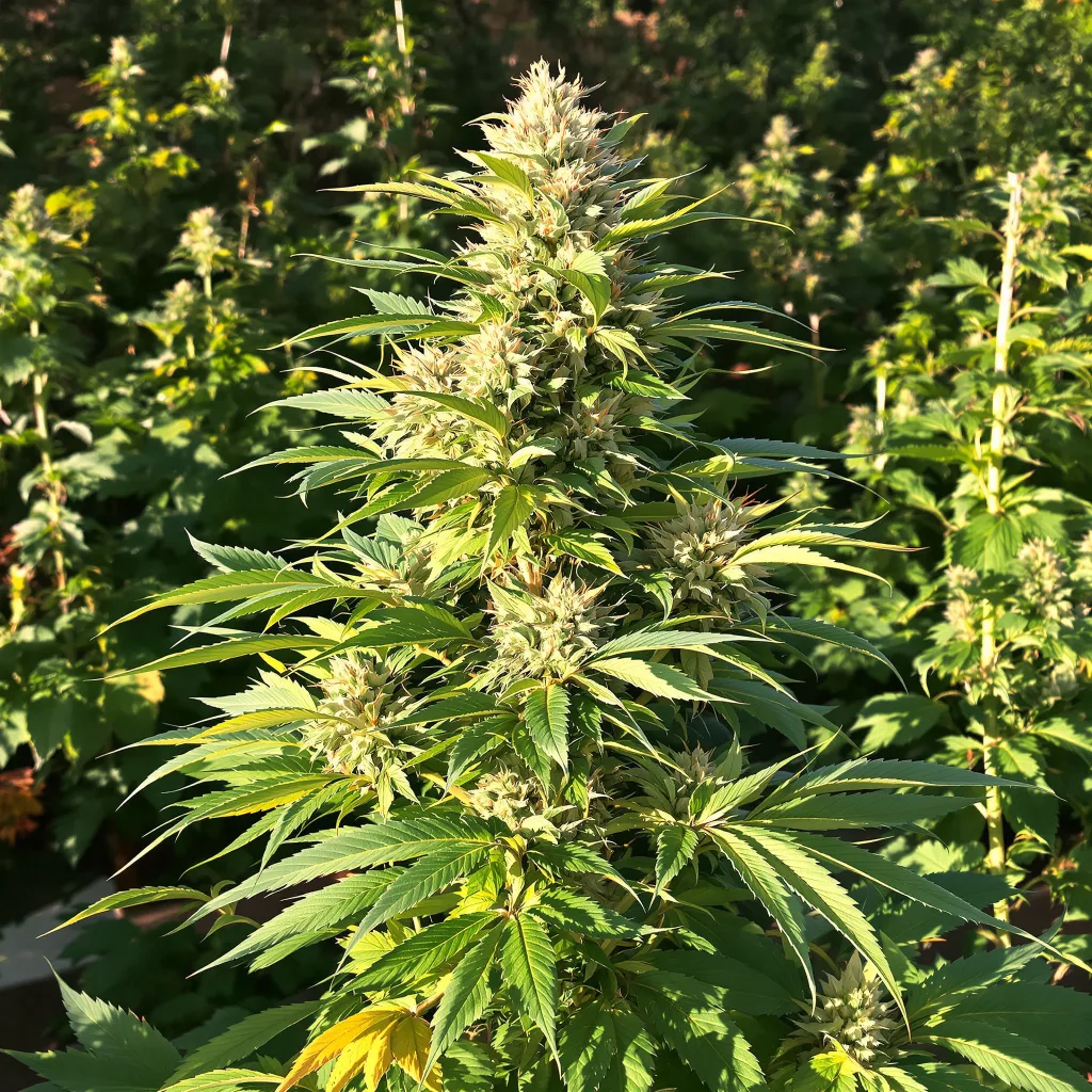 Deadhead OG 40% indica / 60% sativa — flor con tricomas visibles