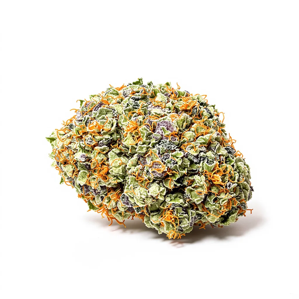 Deadhead OG 40% indica / 60% sativa — flor con tricomas visibles