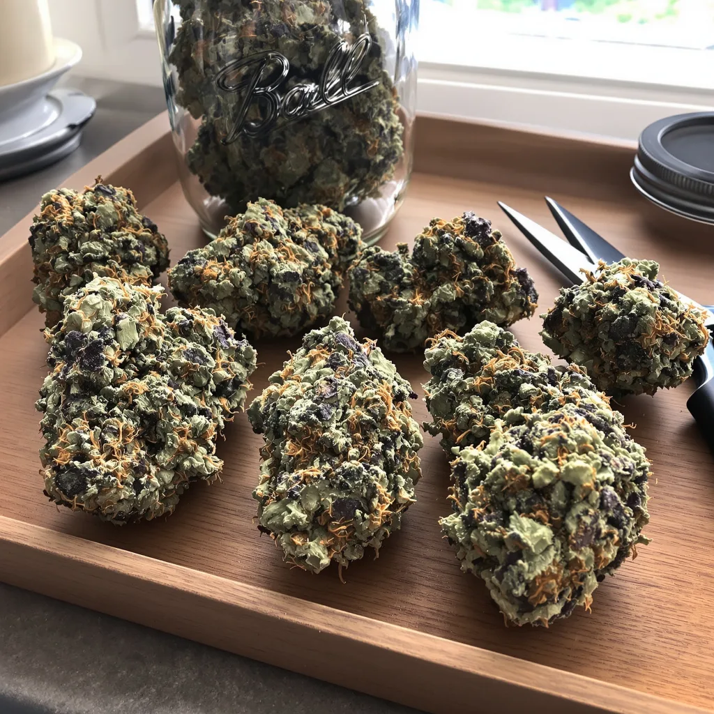 Deadwood 72% indica / 28% sativa — flor con tricomas visibles