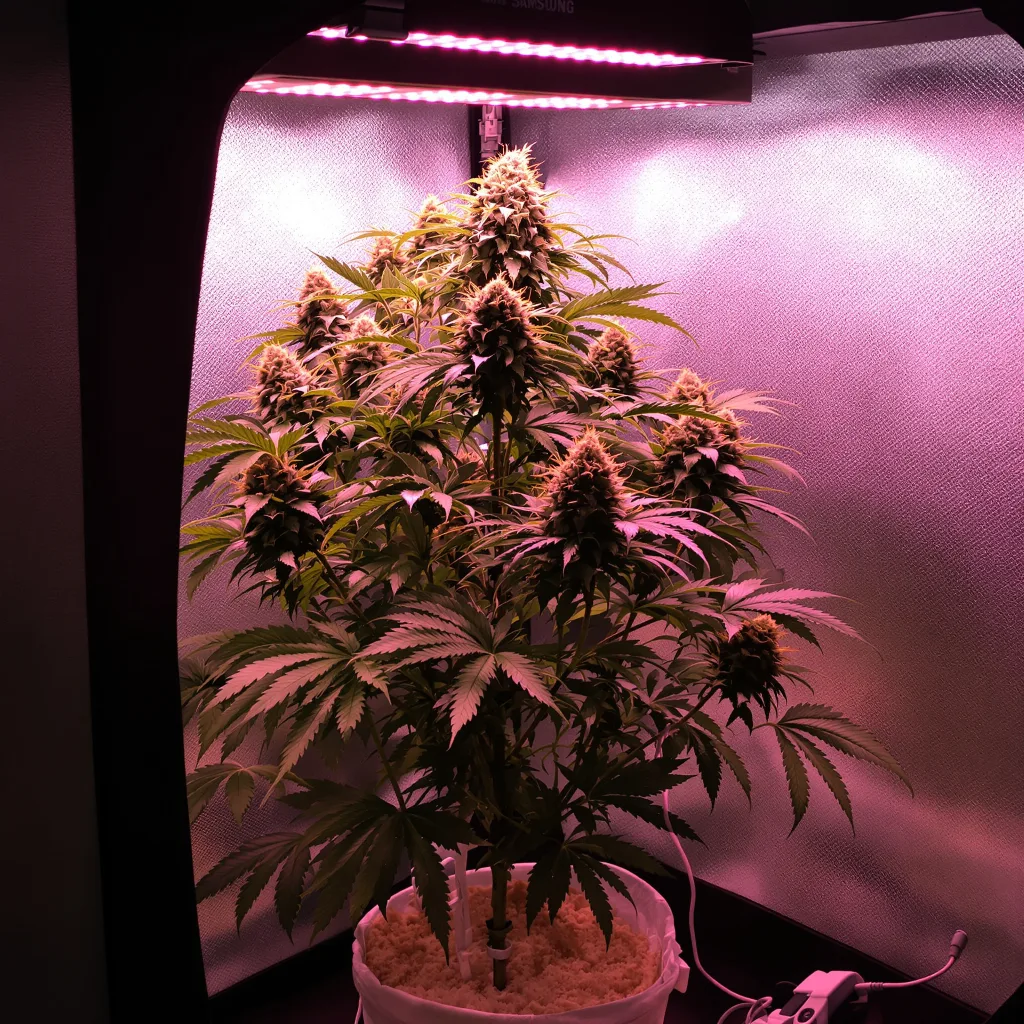 Planta de cannabis Deadwood en fase de floración — 60-100 cm autofloración