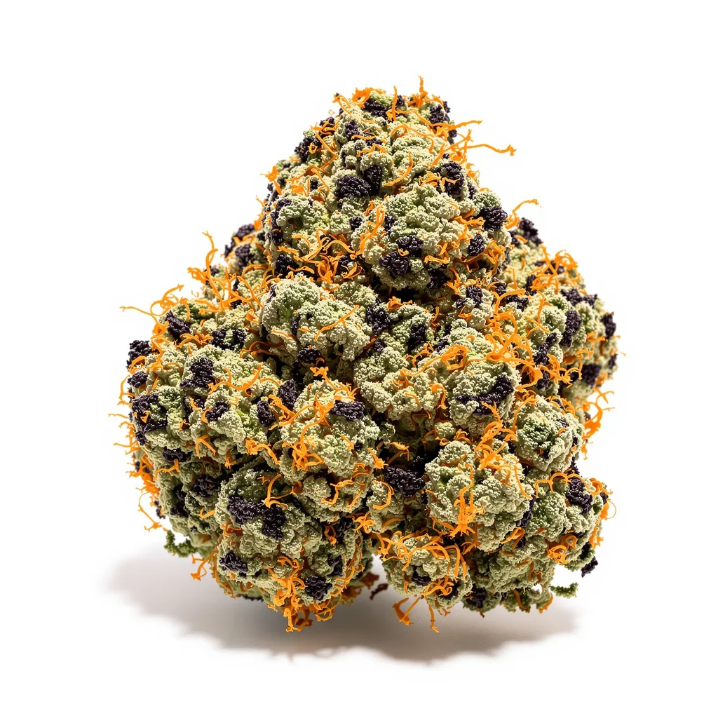 Deadwood 72% indica / 28% sativa — flor con tricomas visibles