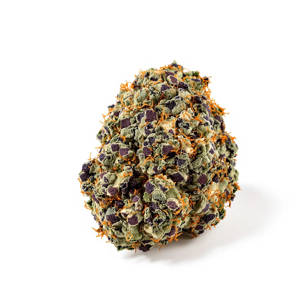 Deadwood 72% indica / 28% sativa — flor con tricomas visibles