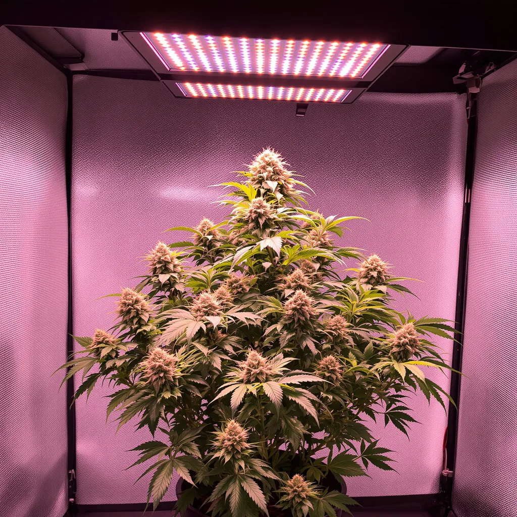 Planta de cannabis Death Bubba en fase de floración — 60-100 cm autofloración