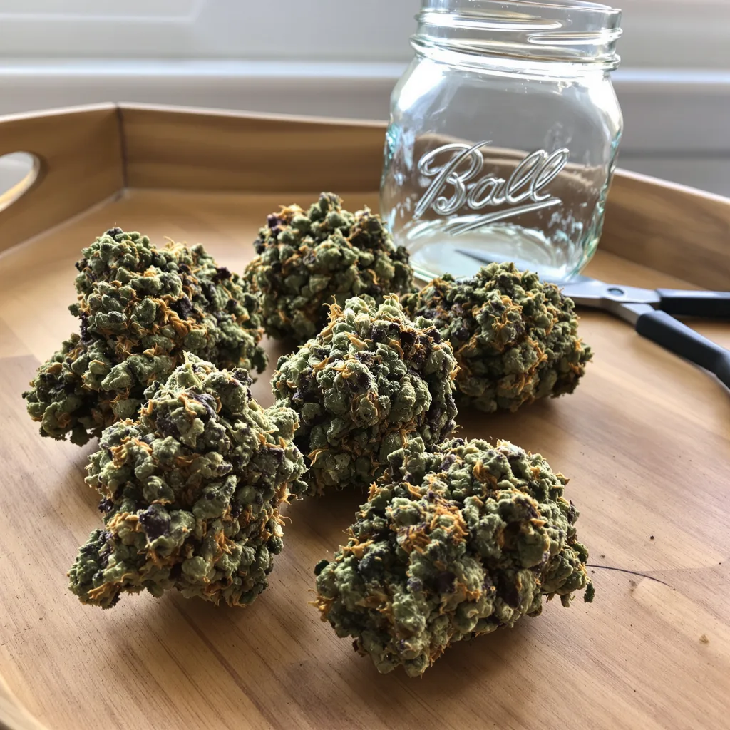 Death Star 70% indica / 30% sativa — flor con tricomas visibles