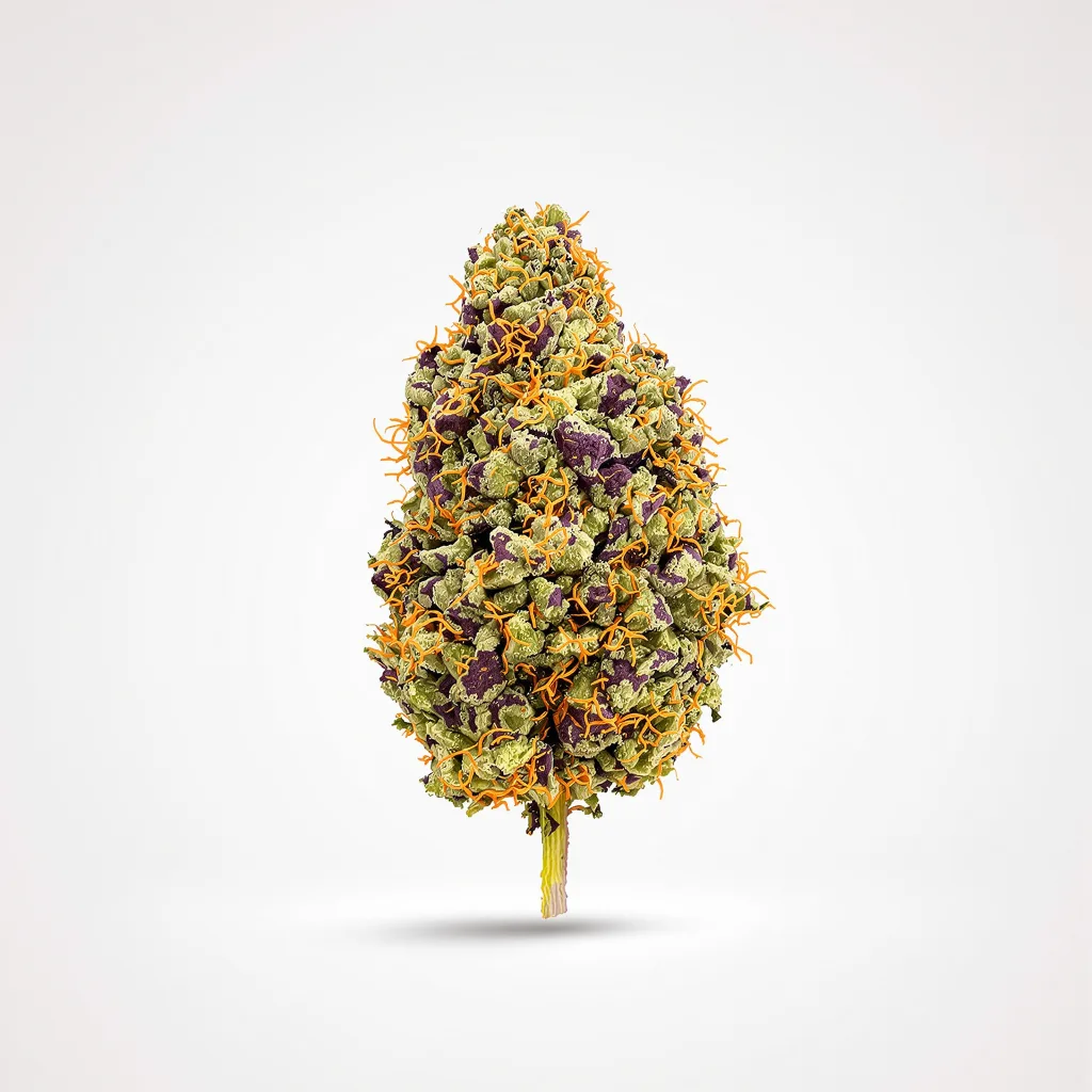 Death Star 70% indica / 30% sativa — flor con tricomas visibles