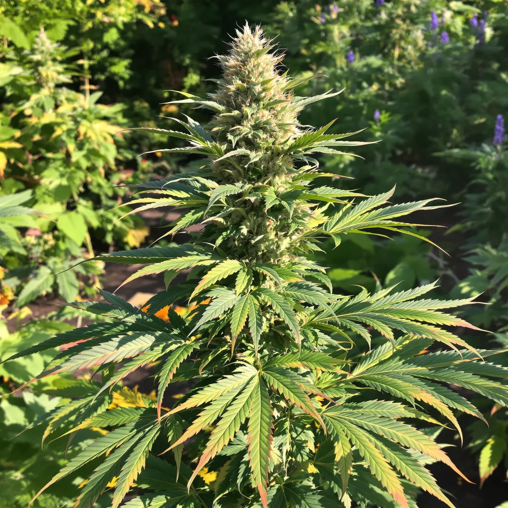 Denver Maple 81% indica / 19% sativa — flor con tricomas visibles