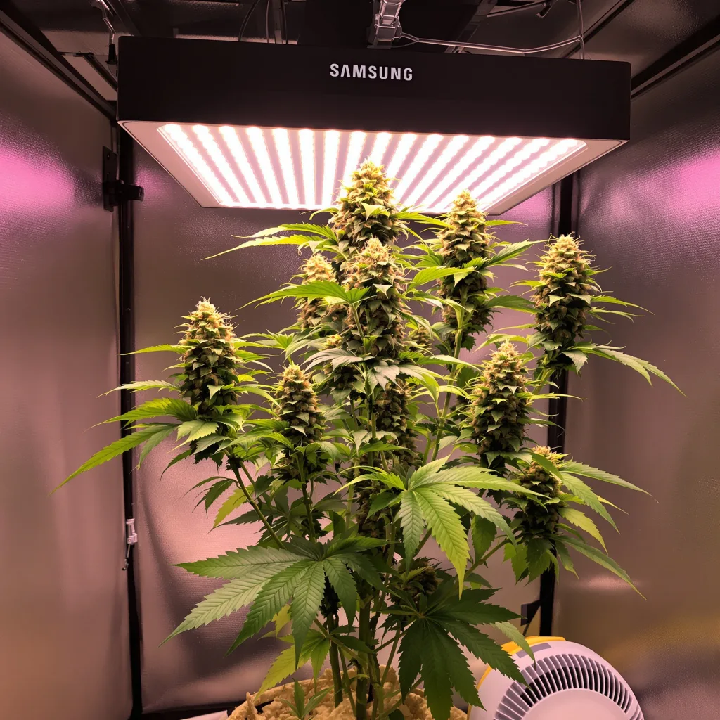 Planta de cannabis Diablo en fase de floración — 60-100 cm autofloración