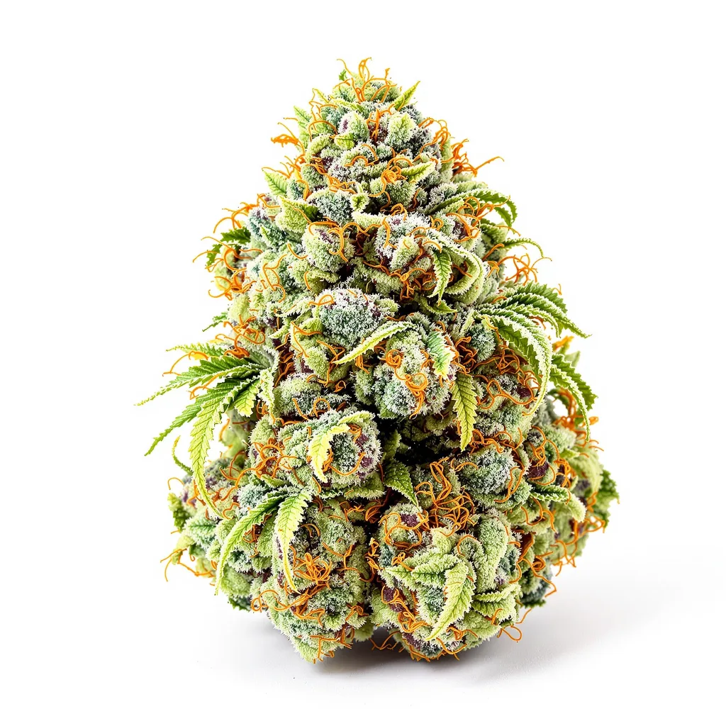 Diamond OG 50% indica / 40% sativa — flor con tricomas visibles