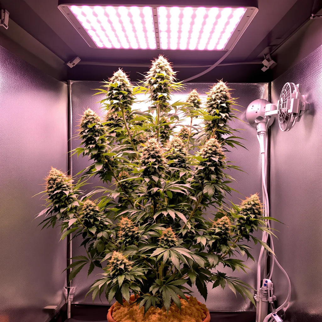 Planta de cannabis Diamond Valley Kush en fase de floración — 120-180 cm feminizada