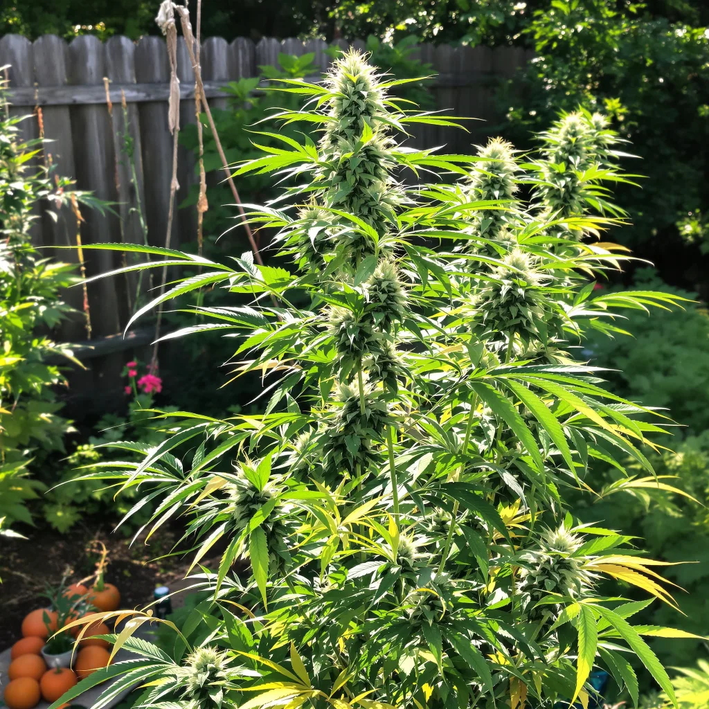 Diesel 6% indica / 94% sativa — flor con tricomas visibles