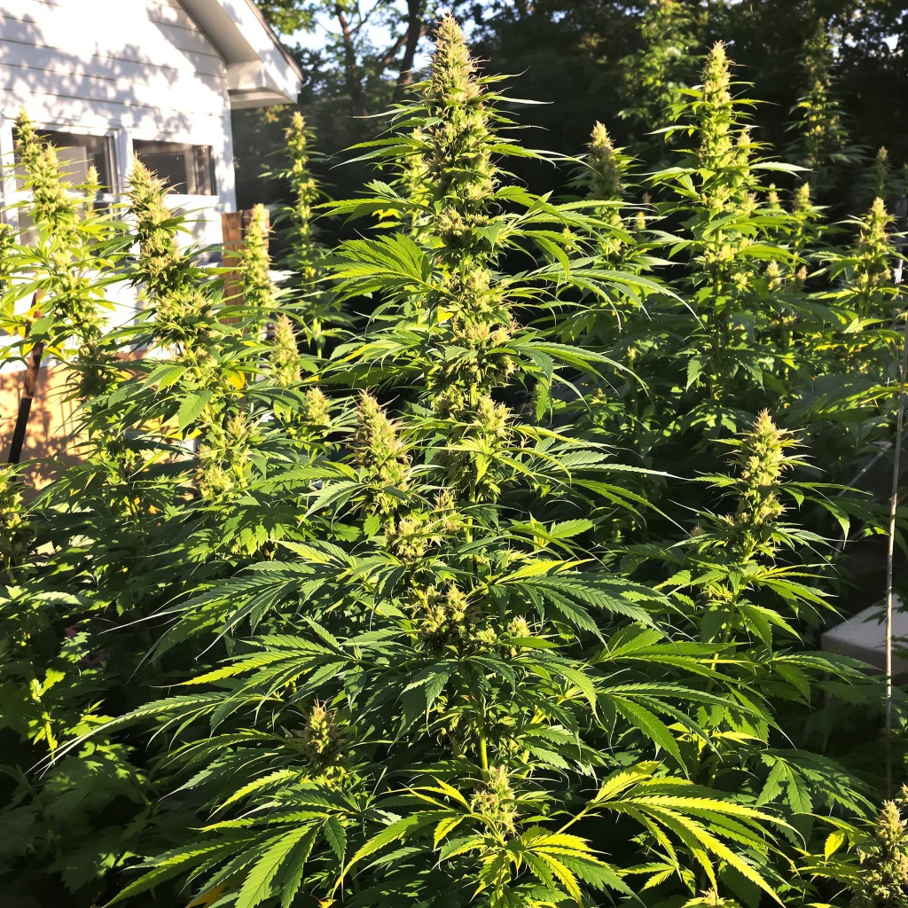 Diesel Power 5% indica / 95% sativa — flor con tricomas visibles