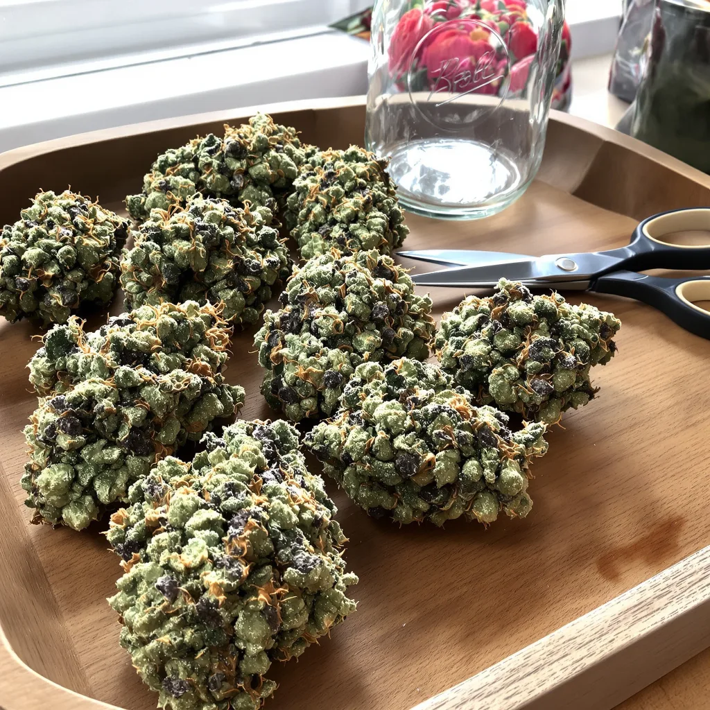 Digweed 39% indica / 61% sativa — flor con tricomas visibles