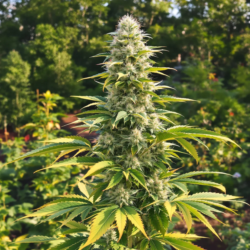 Digweed 39% indica / 61% sativa — flor con tricomas visibles