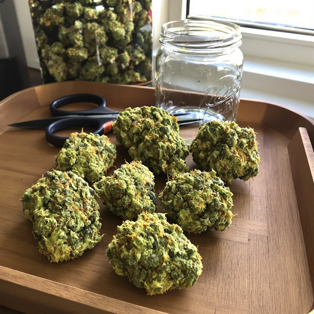 Dirty Girl 30% indica / 70% sativa — flor con tricomas visibles