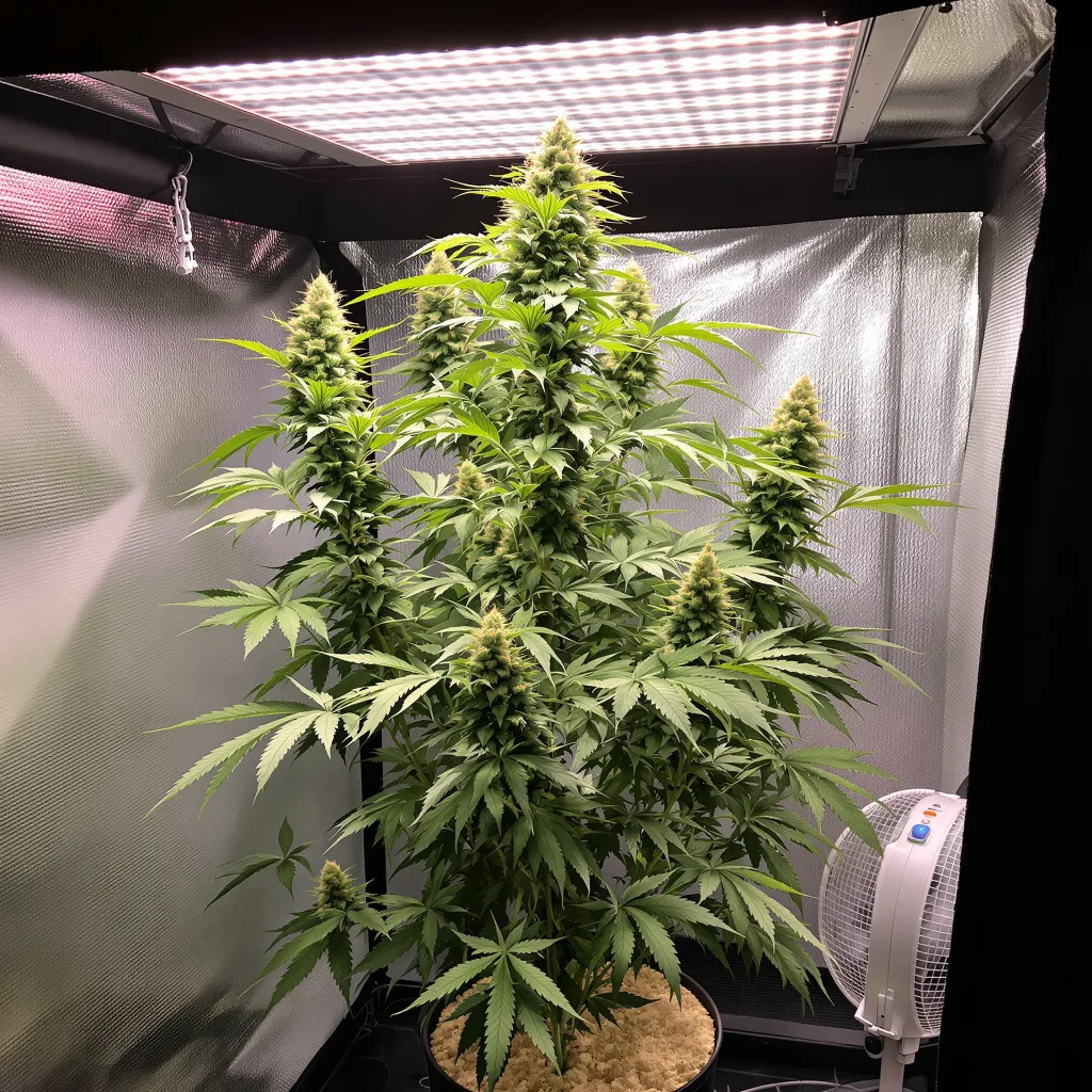 Planta de cannabis Dirty Girl en fase de floración — 150-200 cm feminizada