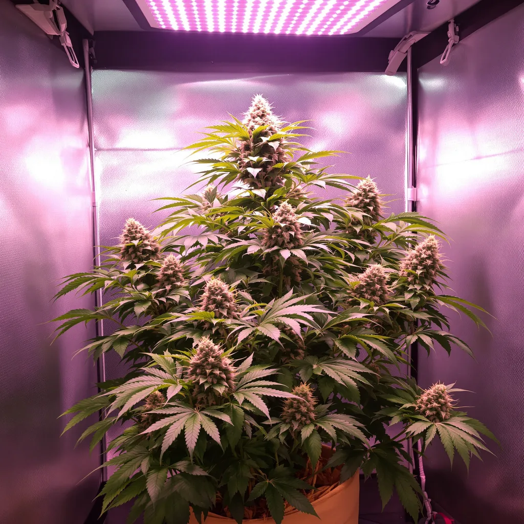 Planta de cannabis Disney Blue en fase de floración — 90-130 cm feminizada