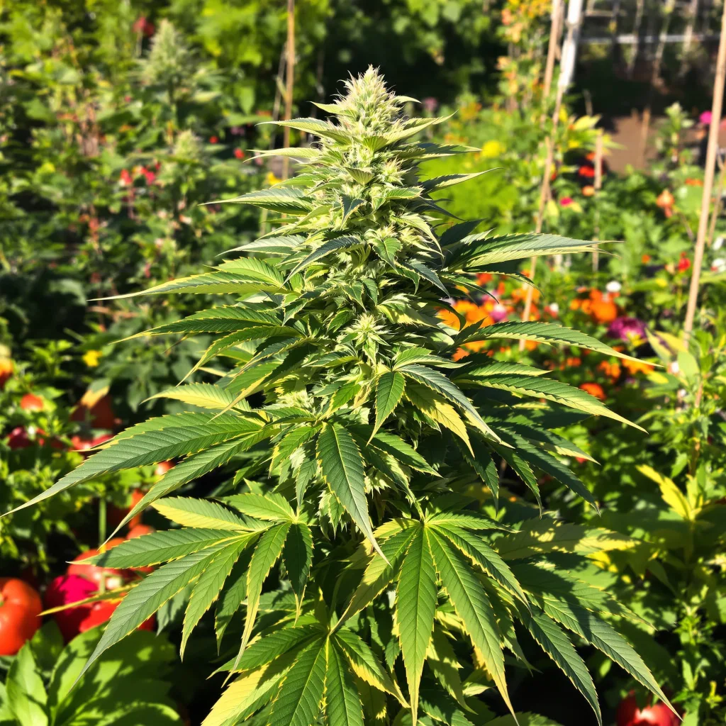 Disney Blue 78% indica / 22% sativa — flor con tricomas visibles