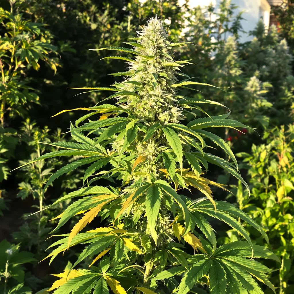 Divine CBD 43% indica / 57% sativa — flor con tricomas visibles