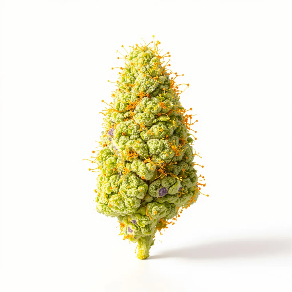 Dizzy OG 16% indica / 84% sativa — flor con tricomas visibles