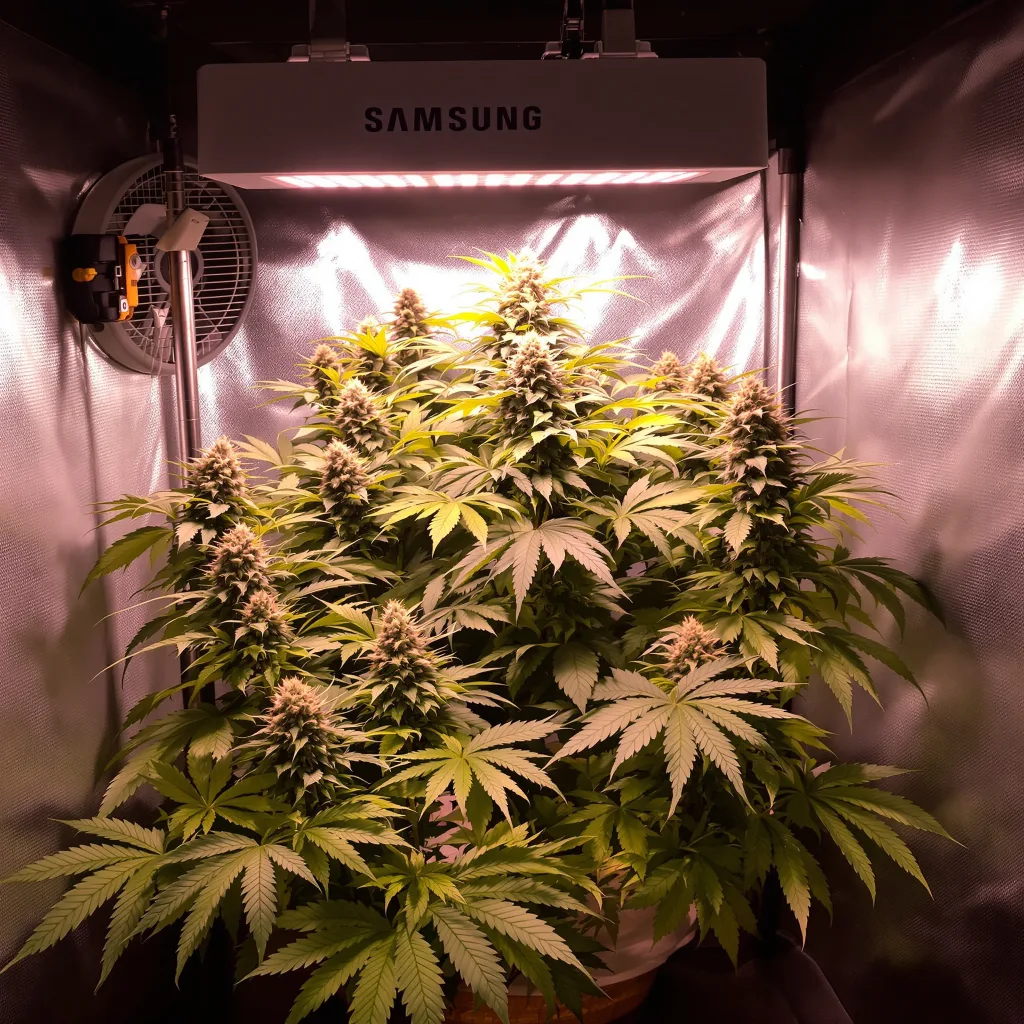 Planta de cannabis DJ Short Blueberry en fase de floración — 90-130 cm feminizada
