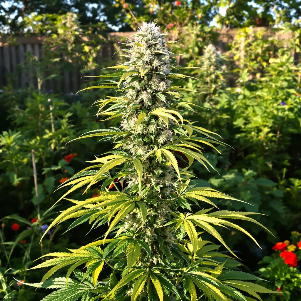 Do-Si-Dos 50% indica / 40% sativa — flor con tricomas visibles