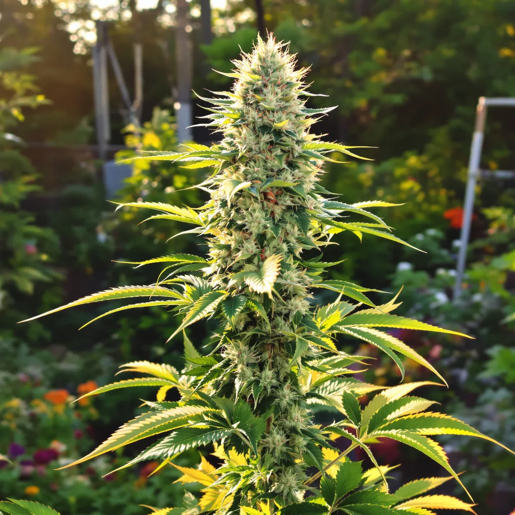 Do-Si-Dos 50% indica / 40% sativa — flor con tricomas visibles