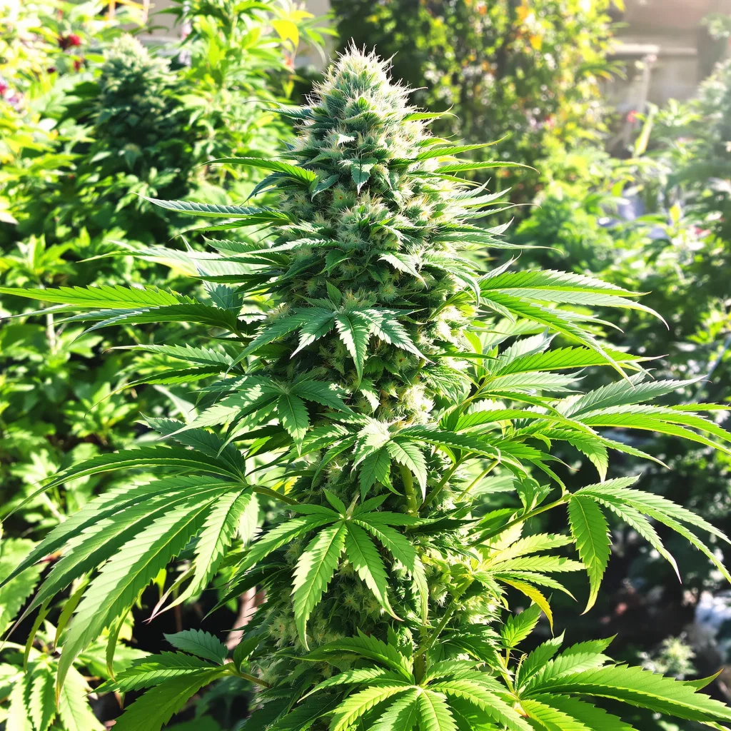 Dogwalker OG 78% indica / 22% sativa — flor con tricomas visibles