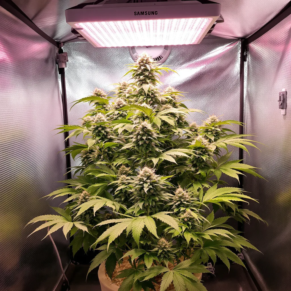 Planta de cannabis Dogwalker OG en fase de floración — 90-130 cm feminizada
