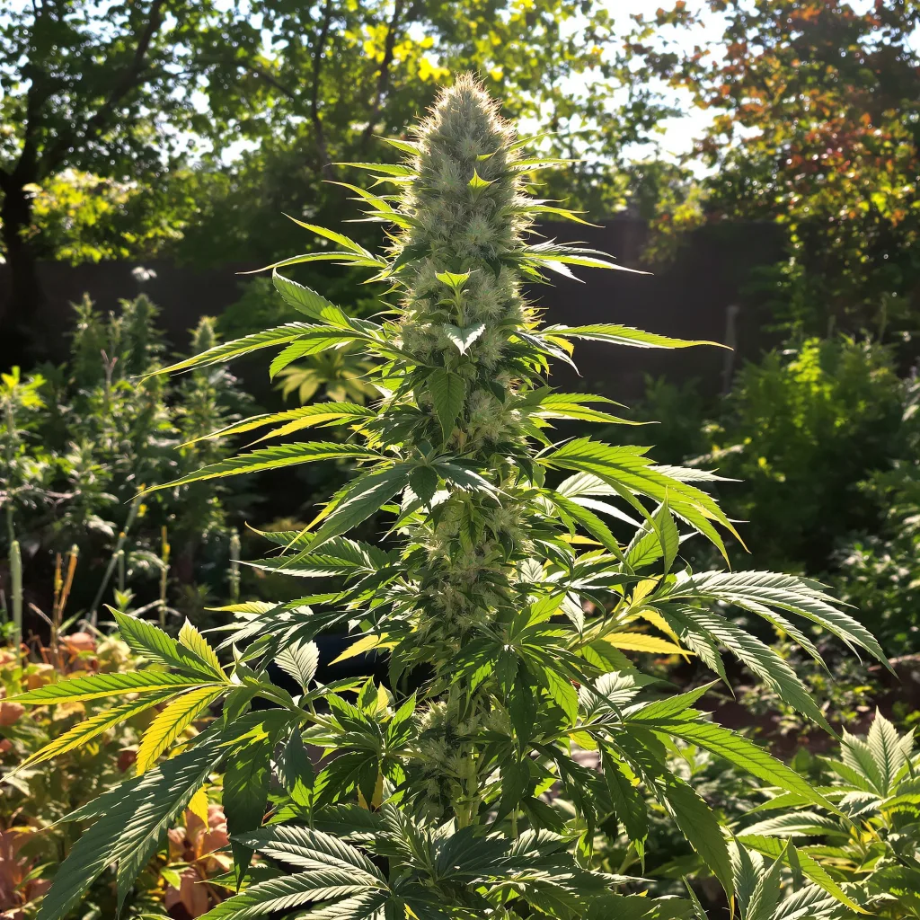 Donna OG 50% indica / 50% sativa — flor con tricomas visibles