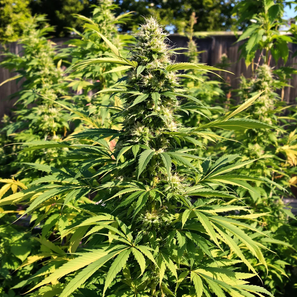 Double Dream 16% indica / 84% sativa — flor con tricomas visibles