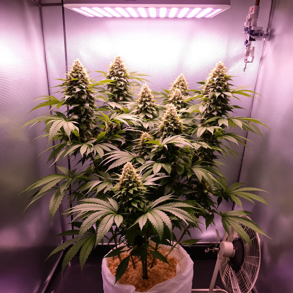 Planta de cannabis Double Purple Doja en fase de floración — 90-130 cm feminizada
